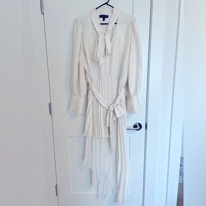Eloquii Deep V neck dress with layered skirt